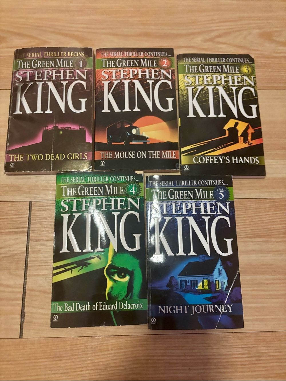 Stephen King The Green Mile 1-5 Paperback Set - Multi-Color Covers